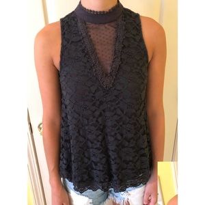Navy Tank Top Blouse